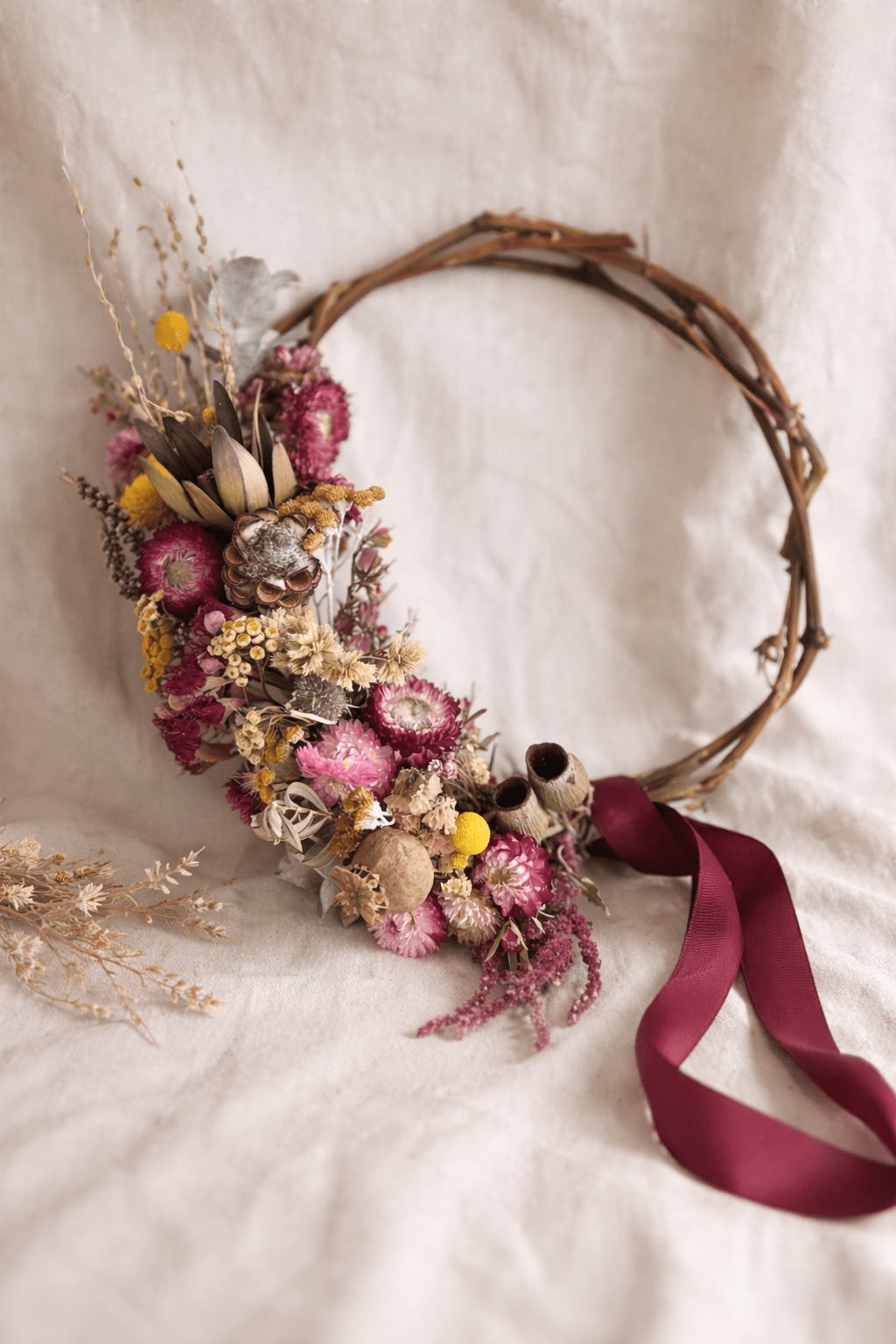 Circle of Love — Dried Flower Wreath Kit. - Everlasting Floral Studio