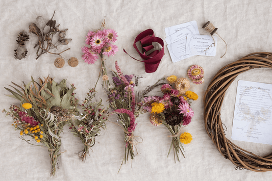 Circle of Love — Dried Flower Wreath Kit. - Everlasting Floral Studio
