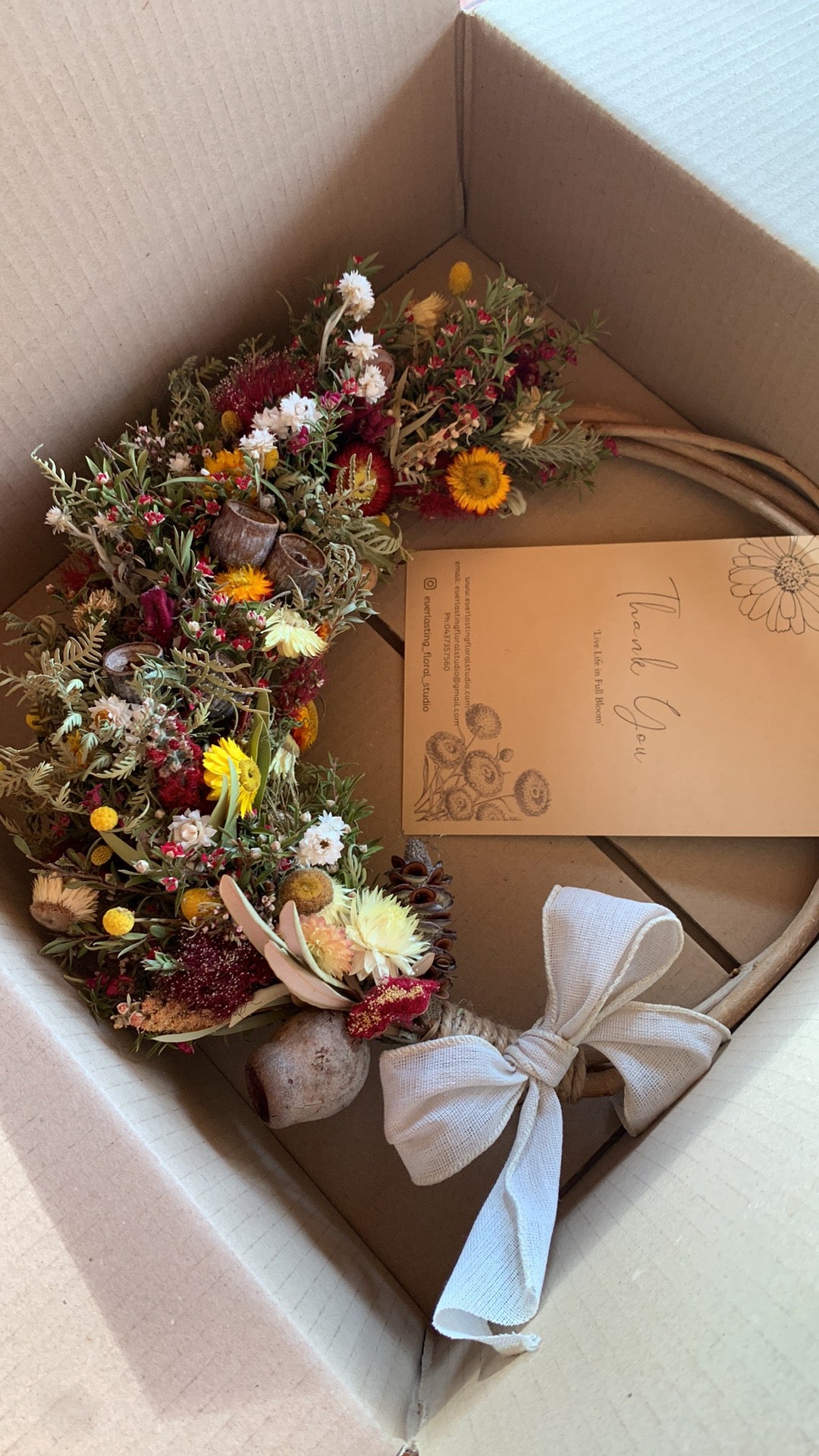 Dried Flower Wreath - Australian Bush Theme