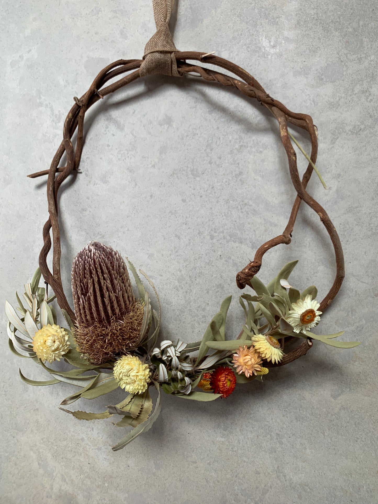 Dried Flower Wreath - Australian Bush Theme