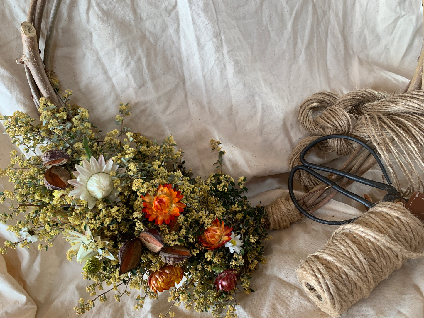Dried Flower Wreath - Australian Bush Theme