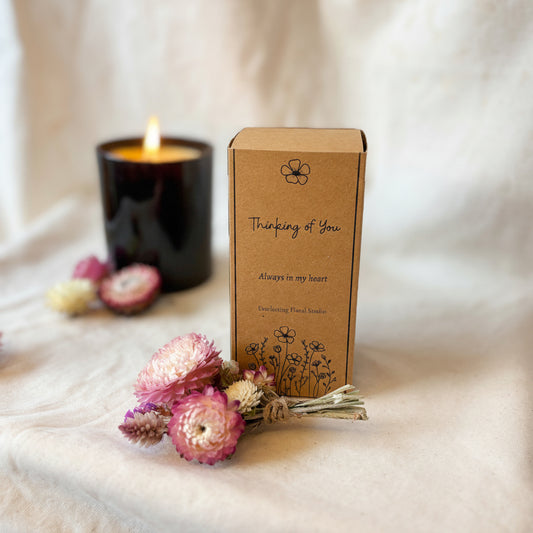 Thinking of You everlasting posy gift box — handmade dried flowers