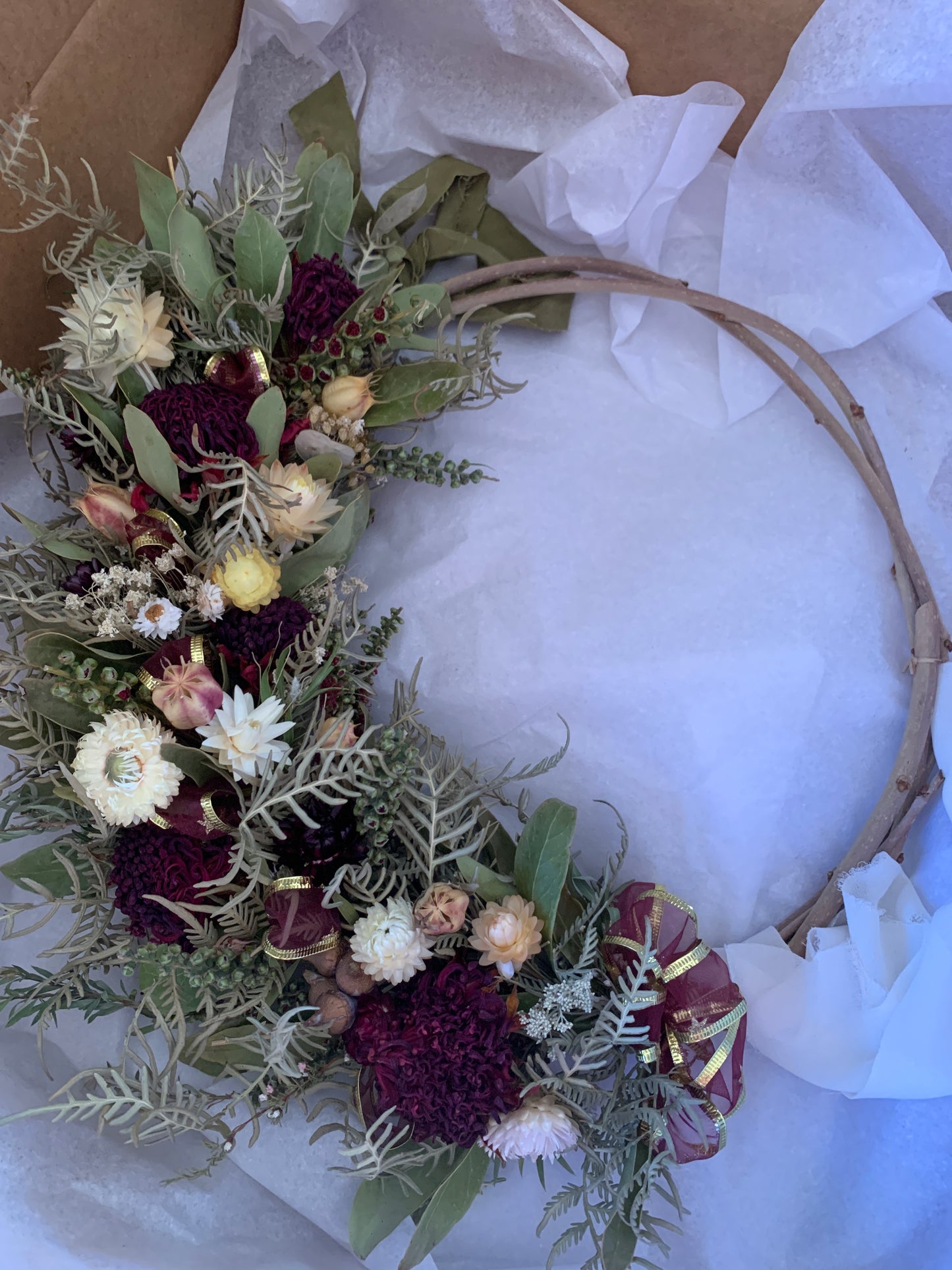 Dried Flower Wreath - Australian Bush Theme