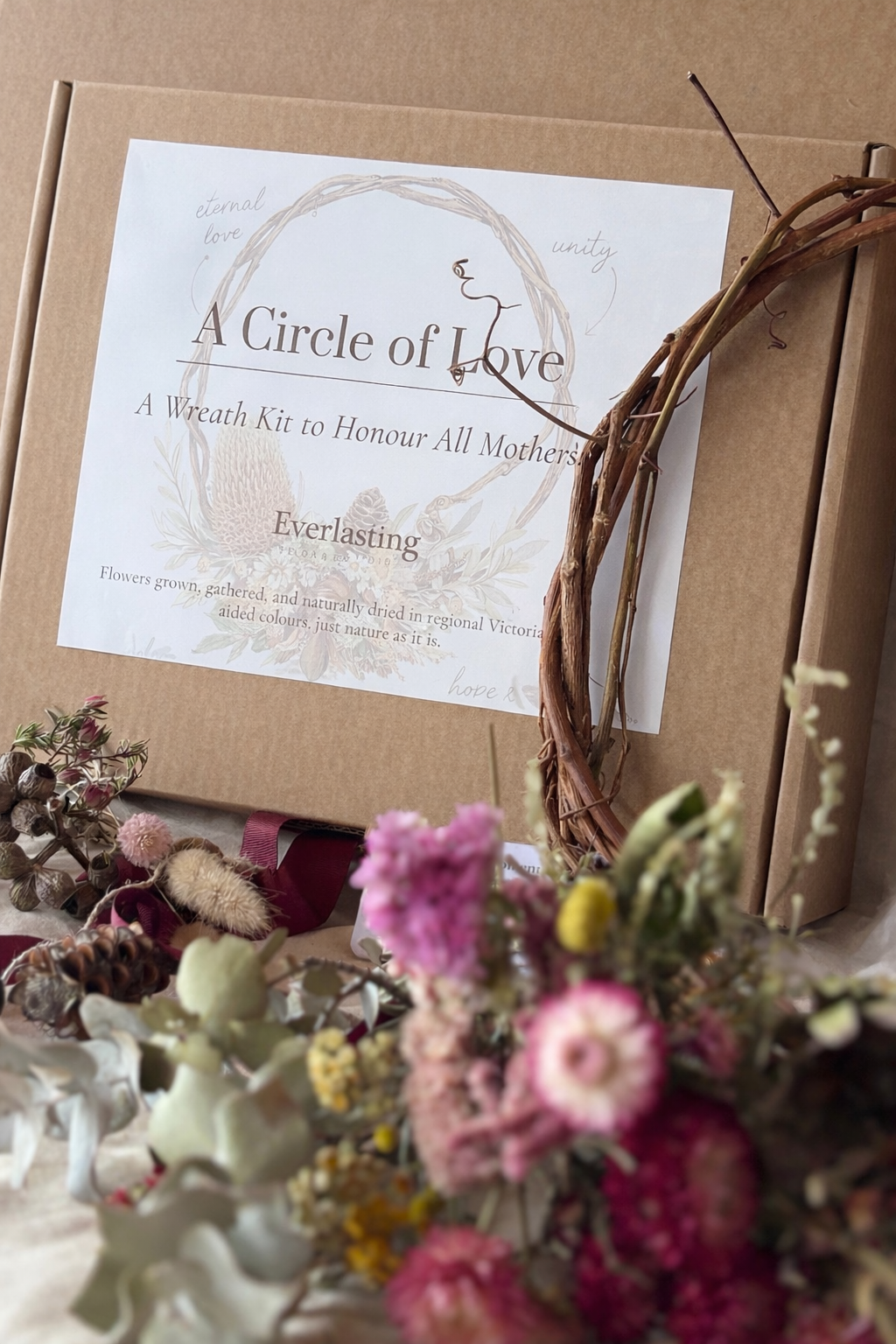 Mother's day Gift Idea  with dried flowers