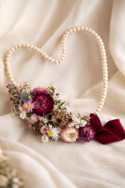 Mother's Day Gift dried flower heart wreath 