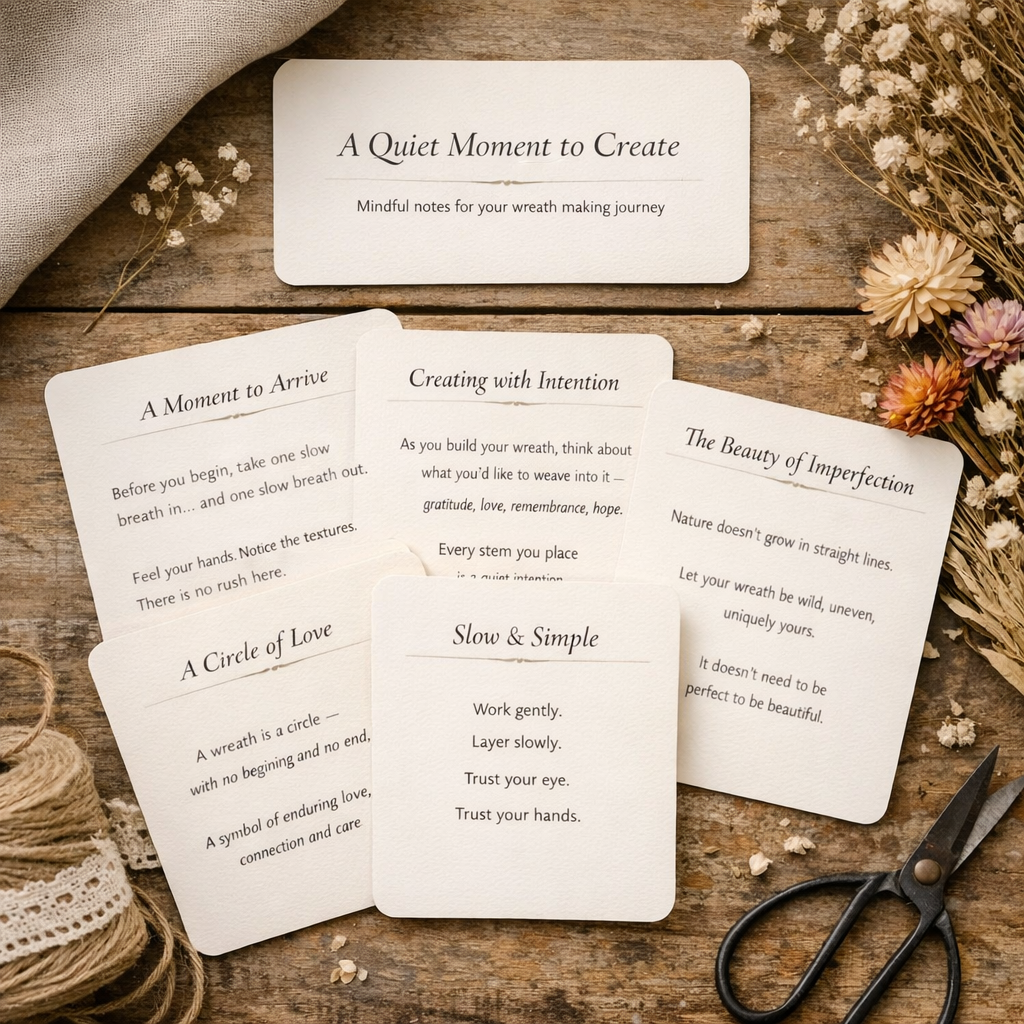 Mothers Day Wreath  Kit - Mindfullness Cards