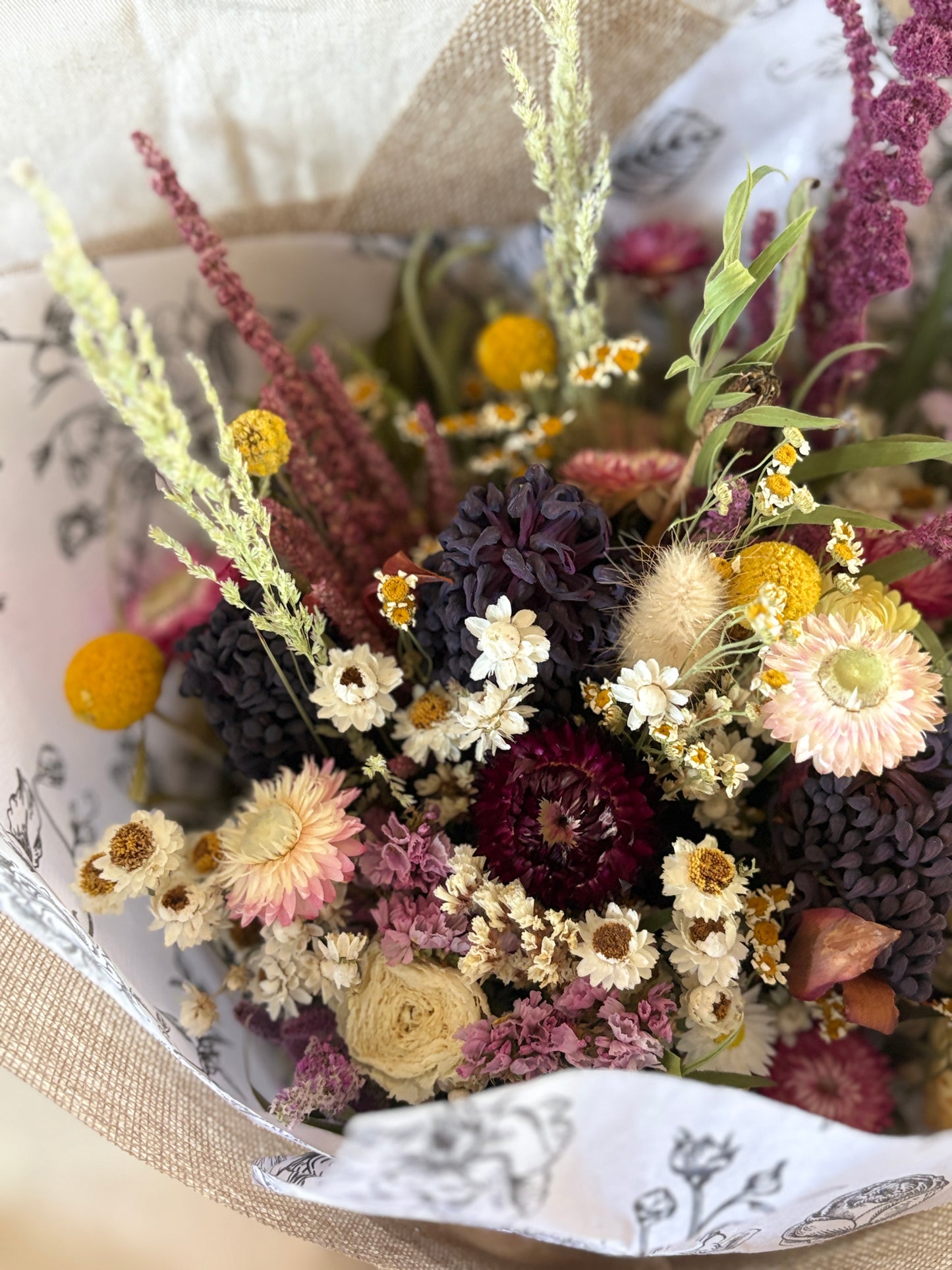 Everlasting Valentine – Naturally Dried Flower Bouquet