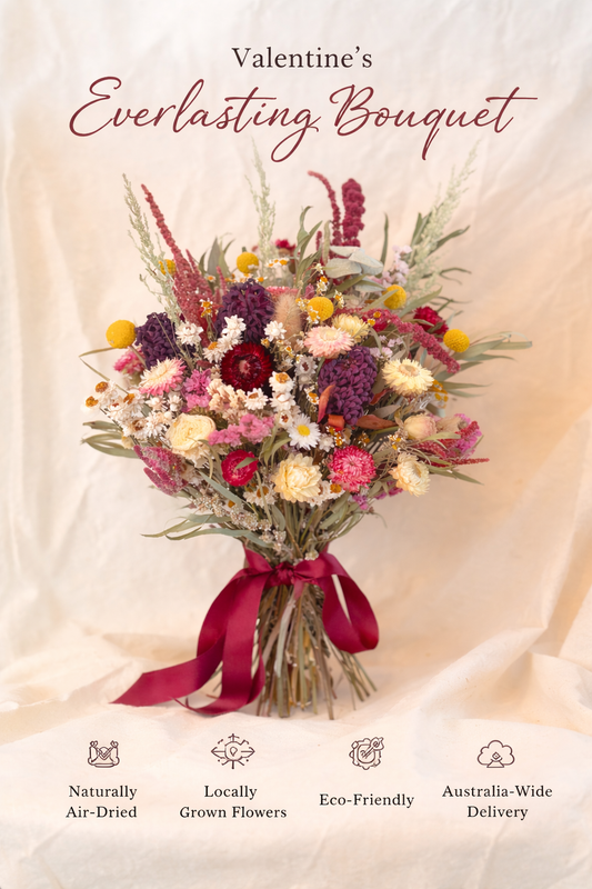 Everlasting Valentine – Naturally Dried Flower Bouquet
