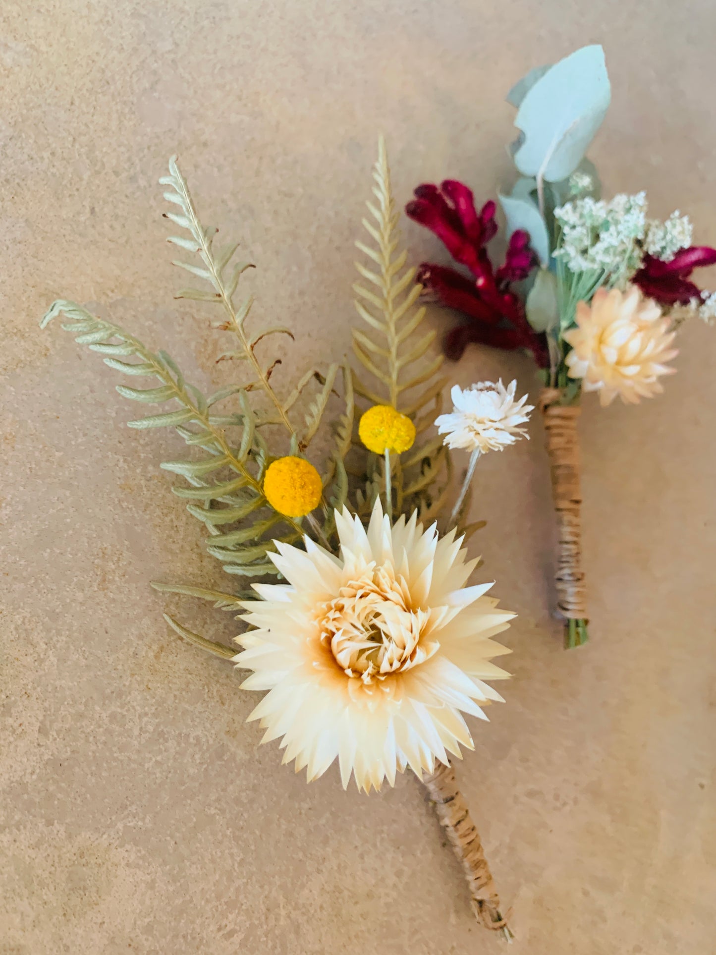 Dried Flower Buttonhole/ Corsage Floral Decorations