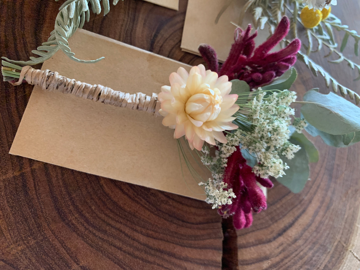 Dried Flower Buttonhole/ Corsage Floral Decorations